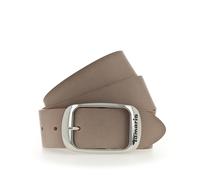 Ledergürtel TAMARIS, Damen, Gr. 105, grau (taupe), Rindsleder, unifarben, Gürtel Ledergürtel, Doppelschließe in glänzendem Silber (14215654-105) taupe
