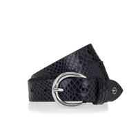 Ledergürtel TAMARIS, Damen, Gr. 105, schwarz, Rindsleder, Gürtel Ledergürtel, Schlangenmuster-Optik (93115758-105) schwarz