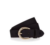 Ledergürtel TAMARIS, Damen, Gr. 105, schwarz, Rindsleder, unifarben, Gürtel Ledergürtel, 3cm breit, schlichte Dornschnalle in Gold, dezentes Markenlogo (73820544-105) schwarz