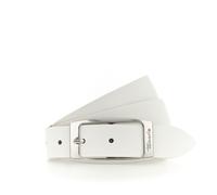 Ledergürtel TAMARIS, Damen, Gr. 105, weiß, Rindsleder, unifarben, Basic, Gürtel Ledergürtel, mit glänzender Schließe in tollen Basic-Farben (16354146-105) weiß