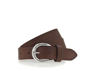 Ledergürtel TAMARIS, Damen, Gr. 11,5, braun, Rindsleder, unifarben, Basic, Gürtel Ledergürtel, mit glänzender silberfarbener Schließe (71208463-115) braun