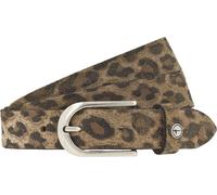Ledergürtel TAMARIS, Damen, Gr. 120, braun (leo), Rindsleder, Animalmuster, klassisch,modisch,feminin, Gürtel, stilvolles Leo-Muster, hochwertiges Rindleder mit Vintage-Finish (33747000-120) leo