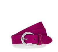 Ledergürtel TAMARIS, Damen, Gr. 120, pink, Rindsleder, Basic, Gürtel Ledergürtel, mit glänzender silberfarbener Schließe (81333361-120) pink