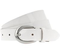 Ledergürtel TAMARIS, Damen, Gr. 120, weiß, Materialmix, unifarben, Gürtel Ledergürtel, weiches Lack-Rindleder mit hochglänzendem Finish (99407227-120) weiß