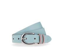 Ledergürtel TAMARIS, Damen, Gr. 85, blau (light blau), Rindsleder, Gürtel Ledergürtel, mit Dreifach-Schlaufe verziert (94540168-85) light blau