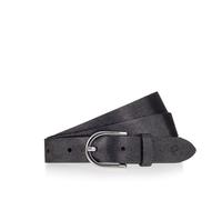Ledergürtel TAMARIS, Damen, Gr. 85, schwarz, silber, Rindsleder, Gürtel Ledergürtel, Metallic-Schimmer (15134637-85) schwarz, silber