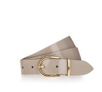 Ledergürtel TAMARIS "Ellen Gold", Damen, Gr. 90, beige, Rindsleder, unifarben, Gürtel Ledergürtel, mit 3 cm Breite, in glänzendem Goldton, unifarben (87250526-90) beige