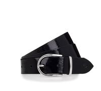 Ledergürtel TAMARIS "Ellen Silver", Damen, Gr. 105, schwarz, Rindsleder, Gürtel Ledergürtel, mit Crasheffekt (70522540-105) schwarz
