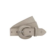 Ledergürtel TAMARIS "Florence", Damen, Gr. 85, cream, Rindsleder, Gürtel Ledergürtel, aus Rindsleder, mit lederbezogener halbrunder Schließe (93042421-85) cream