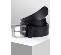 Ledergürtel TOM TAILOR "TTCALVINPLUS", Damen, Gr. 85, schwarz, Rindsleder, unifarben, Gürtel Ledergürtel, 4 cm breiter Herrengürtel, Casual und Jeans Look (86704620-85) schwarz