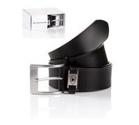 Ledergürtel TOM TAILOR "TTNATHAN", Herren, Gr. 90, schwarz, Rindsleder, Gürtel Ledergürtel, in Geschenkbox (64173865-90) schwarz