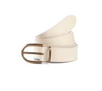 Ledergürtel TOM TAILOR "TTSYLKE", Damen, Gr. 105, weiß (sanftes weiß uni), Rindsleder, unifarben, Gürtel Ledergürtel, 3 cm breiter Damengürtel, Schließe im Vintage-Look, reines Leder (45897665-105)