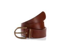 Ledergürtel TOM TAILOR "TTSYLKE", Damen, Gr. 75, braun (braun uni), Rindsleder, unifarben, Gürtel Ledergürtel, 3 cm breiter Damengürtel, Schließe im Vintage-Look, reines Leder (61472758-75)