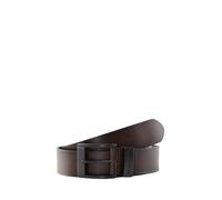Ledergürtel TOM TAILOR "TTTHOMAS", Herren, Gr. 90, braun (dunkelbraun), Rindsleder, Gürtel Ledergürtel, 4 cm breiter Herrengürtel, Casual und Jeans Look, bis Gr. 120 (77563644-90)