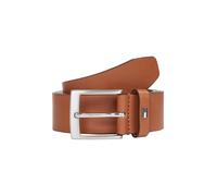 Ledergürtel TOMMY HILFIGER "ADAN 3.5 cm breit EXT", Herren, Gr. 130, cognac, Rindsleder, unifarben, Gürtel Ledergürtel, Metalllogopatch, Einfachdornschnalle (20661806-130) cognac