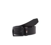 Tommy Hilfiger Ledergürtel Denton Matte 3,5 cm breit – Leder, mattschwarze Schnalle, Schwarz, 85 cm
