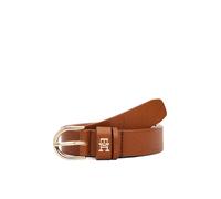 Tommy Hilfiger Damen Gürtel Essential Effortless 2,5 cm Ledergürtel, Braun (Cognac), 75 cm