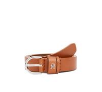 Tommy Hilfiger Damen Gürtel Essential Effortless 2,5 cm Ledergürtel, Braun (Cognac), 85 cm