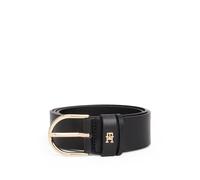 Ledergürtel TOMMY HILFIGER "ESSENTIAL EFFORTLESS 3,5 cm breit", Damen, Gr. 1/35, schwarz, Rindsleder, Gürtel Ledergürtel, Damengürtel, 3,5 cm breit, casual und Jeans, ovale Einfachdornschließe (344908