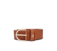 Ledergürtel TOMMY HILFIGER "ESSENTIAL EFFORTLESS 3,5 cm breit", Damen, Gr. 70, cognac, Rindsleder, Gürtel Ledergürtel, Damengürtel, 3,5 cm breit, casual und Jeans, ovale Einfachdornschließe (64240320-