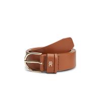 Ledergürtel TOMMY HILFIGER "ESSENTIAL EFFORTLESS 3,5 cm breit", Damen, Gr. 90, optic weiß, Rindsleder, Gürtel Ledergürtel, Damengürtel, 3,5 cm breit, casual und Jeans, ovale Einfachdornschließe (74286