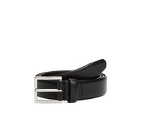 Ledergürtel TOMMY HILFIGER "HUDSON 3.0 cm breit", Herren, Gr. 100, schwarz, Rindsleder, unifarben, Gürtel Ledergürtel, Größenverstellbar (46269921-100) schwarz