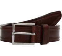 Ledergürtel TOMMY HILFIGER "HUDSON EMBOSS LEATHER 3.0 cm breit", Herren, Gr. 115, braun (coffee bean), Rindsleder, unifarben, Gürtel Ledergürtel, Größenverstellbar (60115311-115) coffee bean