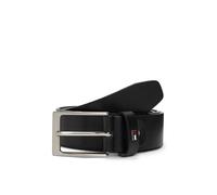 Ledergürtel TOMMY HILFIGER "LAYTON 3.5 ADJ", Herren, Gr. 115, schwarz, Rindsleder, unifarben, Gürtel Ledergürtel, mit Label-Pin (93849012-115) schwarz