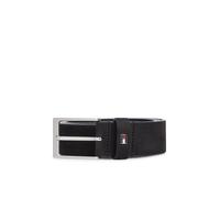 Ledergürtel TOMMY HILFIGER "LAYTON 3.5 NUBUCK", Herren, Gr. 130, schwarz, Leder, Gürtel Ledergürtel (34637857-130) schwarz
