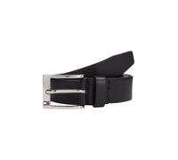 Ledergürtel TOMMY HILFIGER "New Aly Belt 3,5 cm breit", Herren, Gr. 11,5, schwarz, Leder, Gürtel Ledergürtel, mit quadratischer Logo-Metallschnalle (57890613-115)