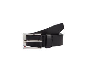 Ledergürtel TOMMY HILFIGER "New Aly Belt 3,5 cm breit", Herren, Gr. 11,5, schwarz, Leder, Gürtel Ledergürtel, mit quadratischer Logo-Metallschnalle (57890613-115) schwarz