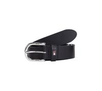 Ledergürtel TOMMY HILFIGER "New Danny", Damen, Gr. 70, blau (marine), Leder, Gürtel Ledergürtel, mit dezenter Logo-Schlaufe (99334314-70) marine