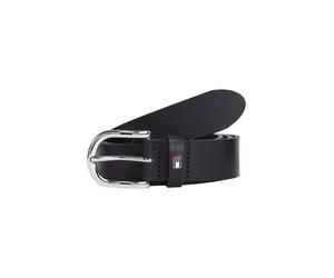 Ledergürtel TOMMY HILFIGER "New Danny", Damen, Gr. 70, blau (marine), Leder, Gürtel Ledergürtel, mit dezenter Logo-Schlaufe (99334314-70) marine