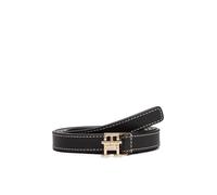 Ledergürtel TOMMY HILFIGER "TH LOGO 1.5 cm breit", Herren, Gr. 95, schwarz, Rindsleder, Gürtel Ledergürtel (22553324-95) schwarz