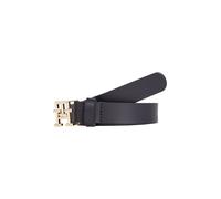 Tommy Hilfiger Damen Gürtel Logo 2,5 cm Ledergürtel, Blau (Space Blue), 85 cm