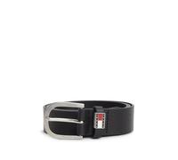 Ledergürtel TOMMY JEANS "TJM RYAN 3.5", Herren, Gr. 110, schwarz, Leder, unifarben, Gürtel Ledergürtel, Größenverstellbar mit genarbtem Finish (76498932-110) schwarz