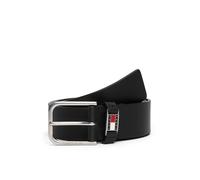 Ledergürtel TOMMY JEANS "TJM SCANTON", Herren, Gr. 85, schwarz, Rindsleder, Gürtel Ledergürtel, quadratische Schnalle, Breite 4cm (56822746-85) schwarz