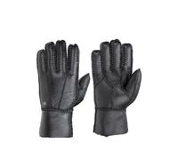 Lederhandschuhe PEARLWOOD "BELL", Herren, Gr. 9.5, schwarz, Schafsleder, unifarben, Handschuhe, warm gefüttert, höherer Schaft (70029700-9,5) schwarz