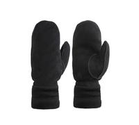 Lederhandschuhe PEARLWOOD "CROWE", Damen, Gr. 10, schwarz, Materialmix, unifarben, Handschuhe Lederhandschuhe, Fausthandschuh, Strickbündchen, warm gefüttert (76616812-10)