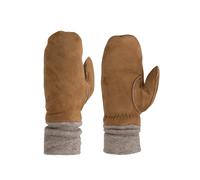Lederhandschuhe PEARLWOOD "CROWE", Damen, Gr. 8,5, tobacco, Materialmix, unifarben, Handschuhe Lederhandschuhe, Fausthandschuh, Strickbündchen, warm gefüttert (74063361-8,5)