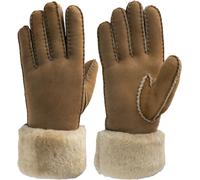 Lederhandschuhe PEARLWOOD "Emma", Damen, Gr. 7, tobacco, Schafsleder, unifarben, Handschuhe, Atmungsaktiv, Wärmeregulierend, Wind - und Wasserabweisend (96182064-7) tobacco