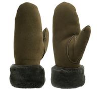 Lederhandschuhe PEARLWOOD "FIONA", Damen, Gr. 6,5, grün (oliva), Schafsleder, unifarben, Handschuhe Lederhandschuhe, Velourleder, Fausthandschuh, warm gefüttert (39232842-6,5)