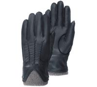 Lederhandschuhe PEARLWOOD "John", Herren, Gr. 9.5, schwarz, Ziegenleder, unifarben, Handschuhe, Elastischer Bund mit dekorativer Ziernaht (95900407-9,5) schwarz