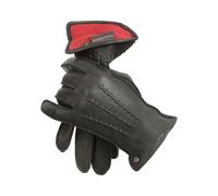 Lederhandschuhe PEARLWOOD "Luke", Herren, Gr. 8,5, schwarz, Ziegenleder, unifarben, Handschuhe, Atmungsaktiv, Wärmeregulierend, Wind - und Wasserabweisend (21439606-8,5) schwarz