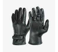Lederhandschuhe PEARLWOOD "MORTON", Herren, Gr. 9.5, grau (schwarz), Materialmix, Schafsleder, Handschuhe, Touchscreen proofed - mit 10 Fingern bedienbar (78911168-9,5) schwarz