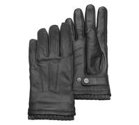 Lederhandschuhe PEARLWOOD "Newton", Herren, Gr. 9.5, schwarz, Ziegenleder, unifarben, Handschuhe, leichte Vintage Optik durch Waxfinish (86377961-9,5) schwarz