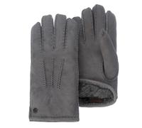 Lederhandschuhe PEARLWOOD "NORTH", Herren, Gr. 9.5, grau, Schafsleder, unifarben, Handschuhe, warm gefüttert, Ziernähte, Temperaturregulierend (44174154-9,5) grau