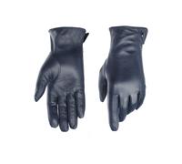 Lederhandschuhe PEARLWOOD "PAM", Damen, Gr. 7, blau, Schafsleder, unifarben, Handschuhe, weiches Fleece-Innenfutter, Temperaturregulierend, Seitenschlitz (89752904-7) blau