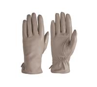Lederhandschuhe PEARLWOOD "PAM", Damen, Gr. 7, taupe, Schafsleder, unifarben, Handschuhe Lederhandschuhe, weiches Fleece-Innenfutter, Temperaturregulierend, Seitenschlitz (91636369-7)