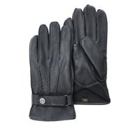 Lederhandschuhe PEARLWOOD "Planar", Herren, Gr. 10, schwarz, Ziegenleder, unifarben, Handschuhe, Verstellbarer Lederriegel (74851362-10) schwarz